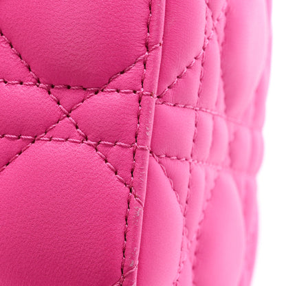 Christian Dior Lambskin Cannage Small My ABCDior Lady Dior Fuchsia 11 of 11
