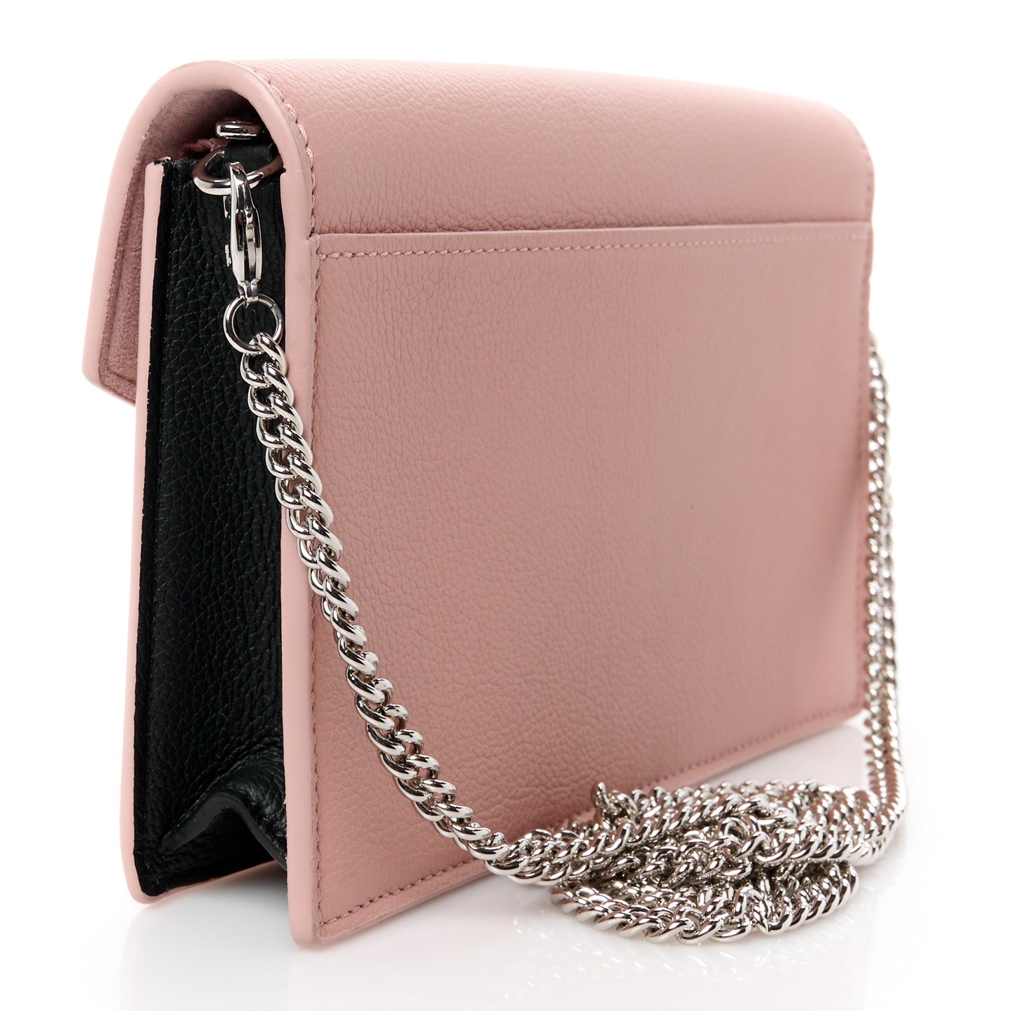 Calfskin My Lockme Chain Pochette Rose Ballet White
