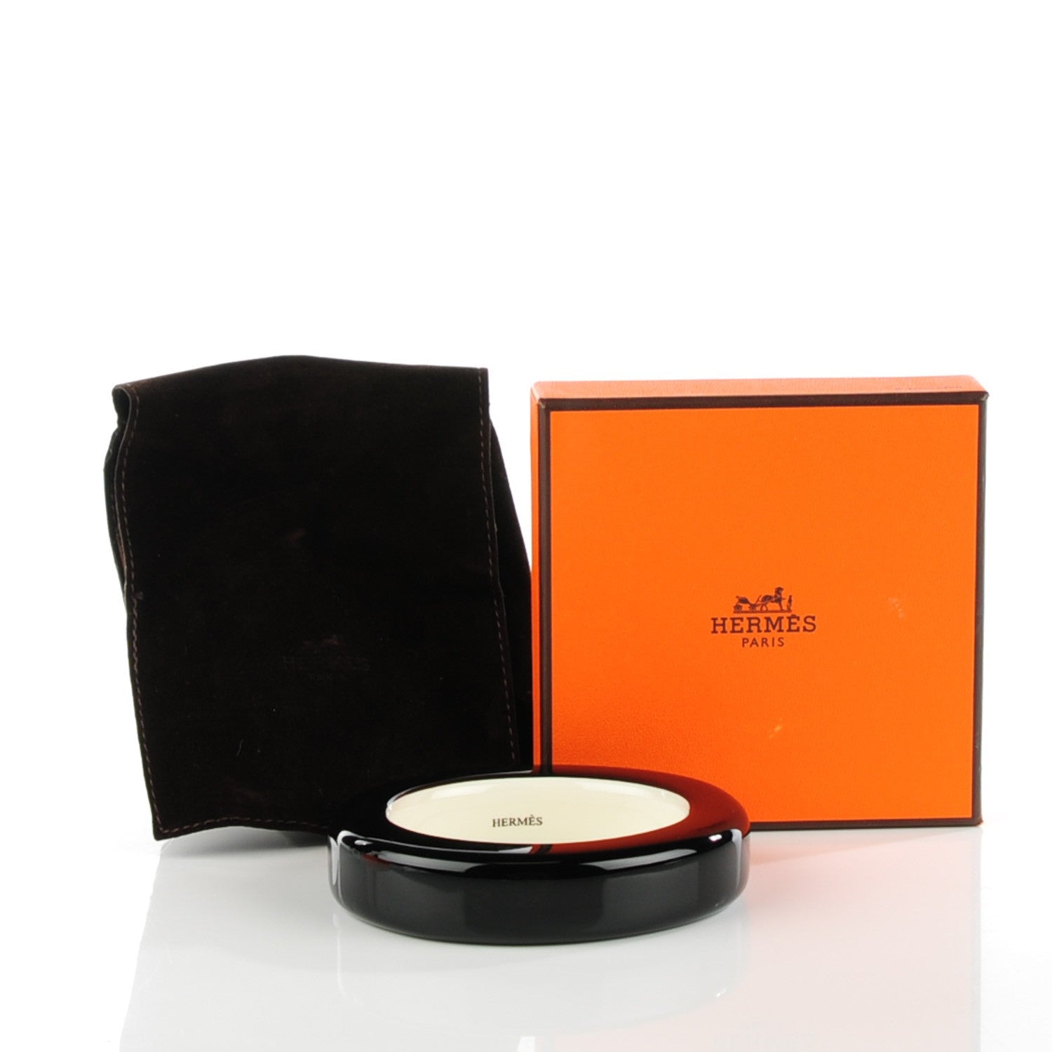 Hermes Lacquered Wood Ariodante Bracelet S Black 7 of 7