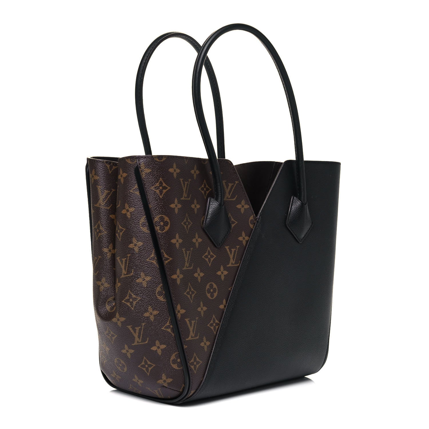 Louis Vuitton Calfskin Monogram Kimono Tote Black 3 of 9