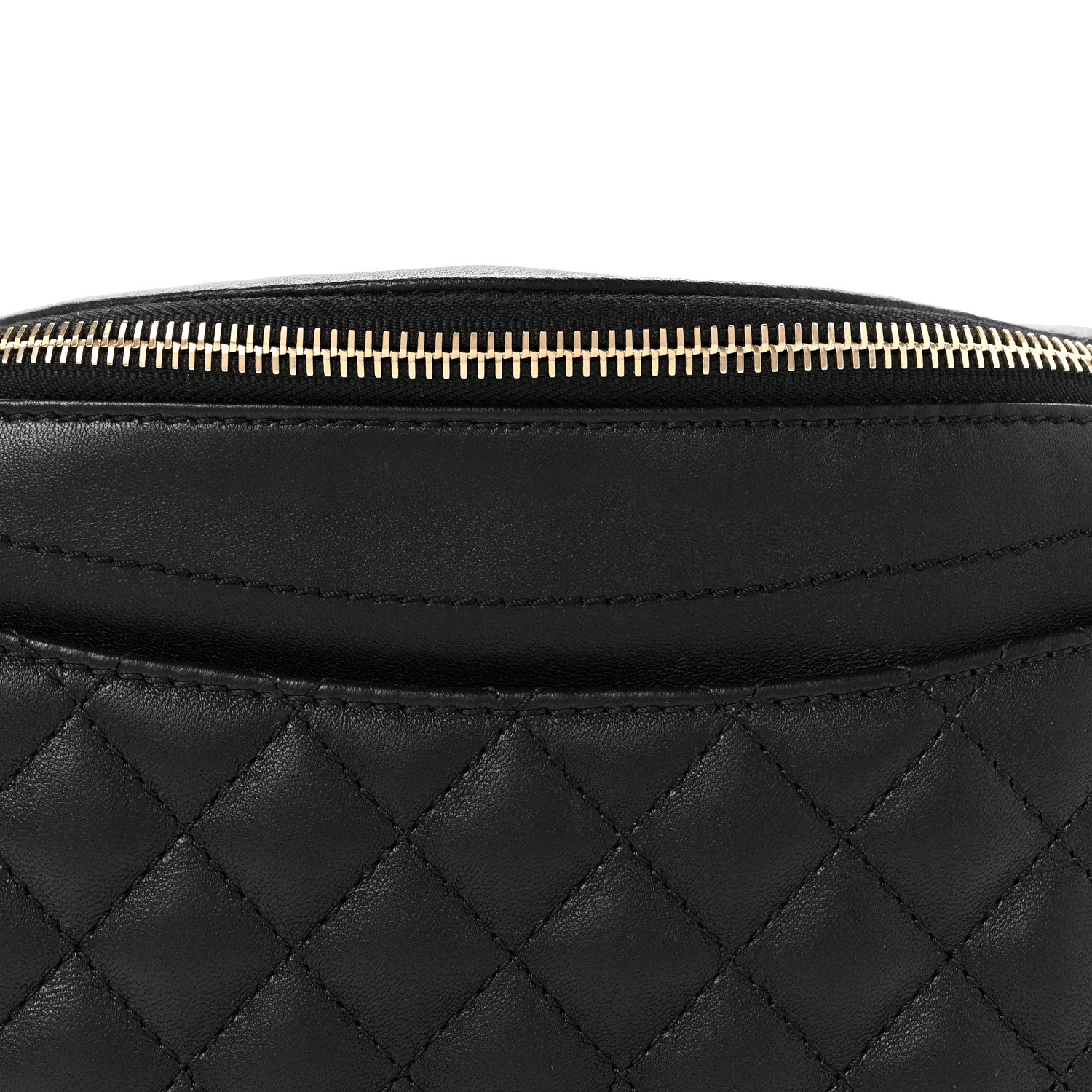 Chanel Lambskin Quilted Waist Bag Fanny Pack Black 8 of 11