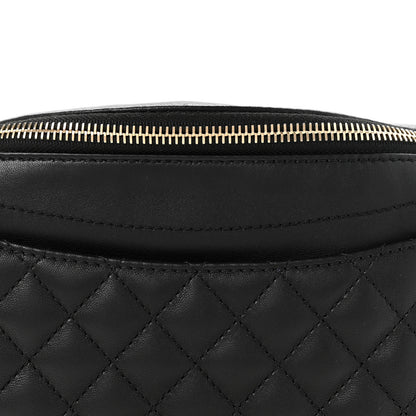 Chanel Lambskin Quilted Waist Bag Fanny Pack Black 8 of 11
