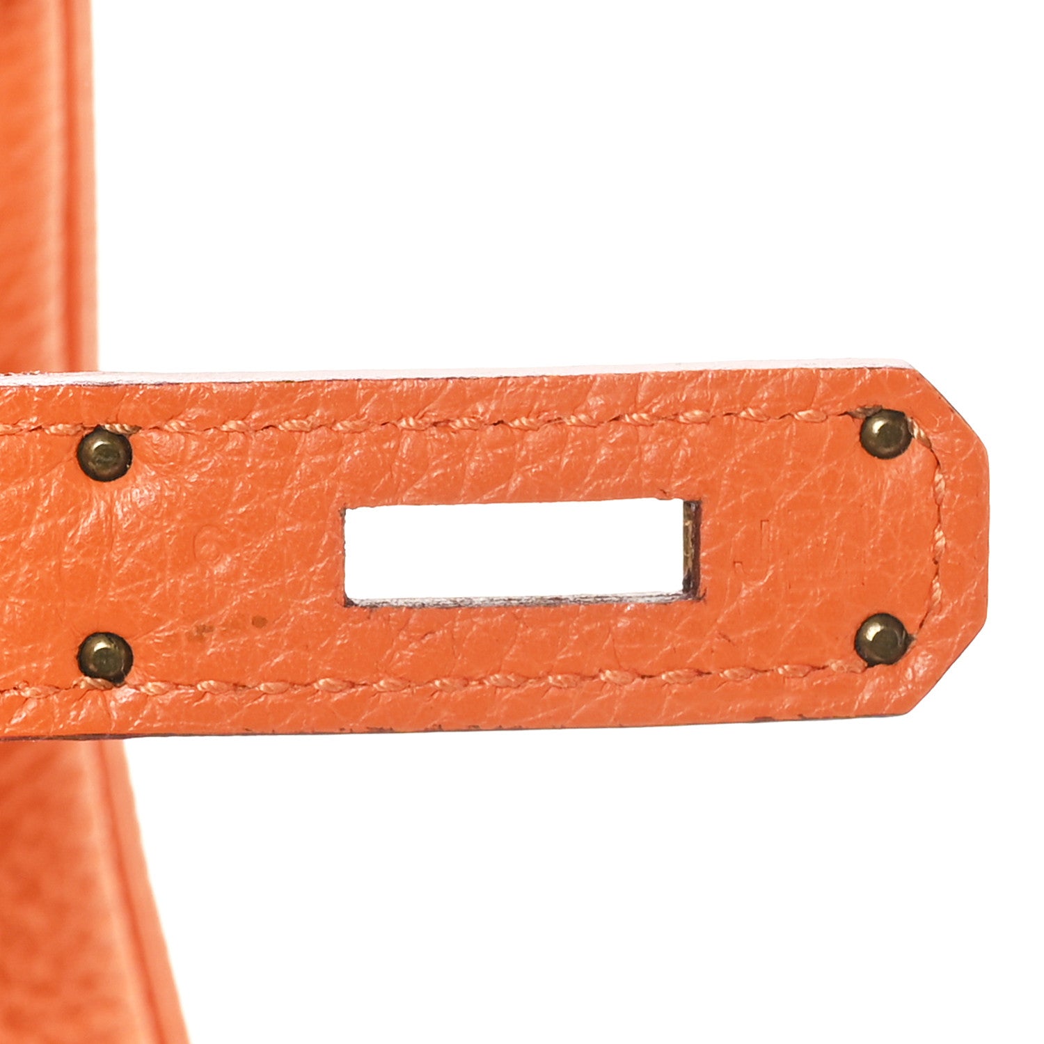 Hermes Taurillon Clemence Birkin 35 Orange 7 of 10