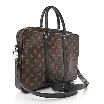 Louis Vuitton Monogram Macassar Porte-Documents Voyage PM 3 of 9