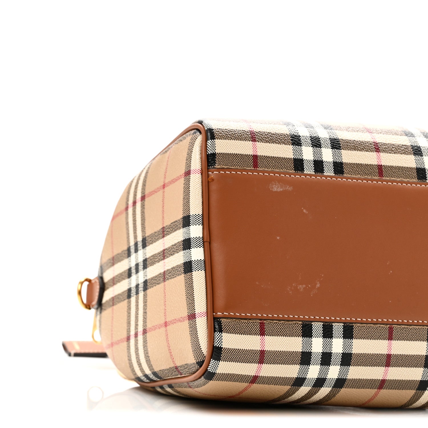 Burberry Horseferry Check Medium Bowling Bag Tan 8 of 9