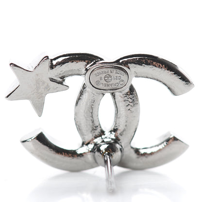 Chanel Crystal CC Starfall Earrings Silver 4 of 5