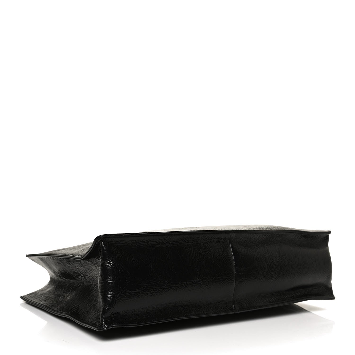 Chanel Shiny Aged Calfskin Shopping Bag Black 4 of 10