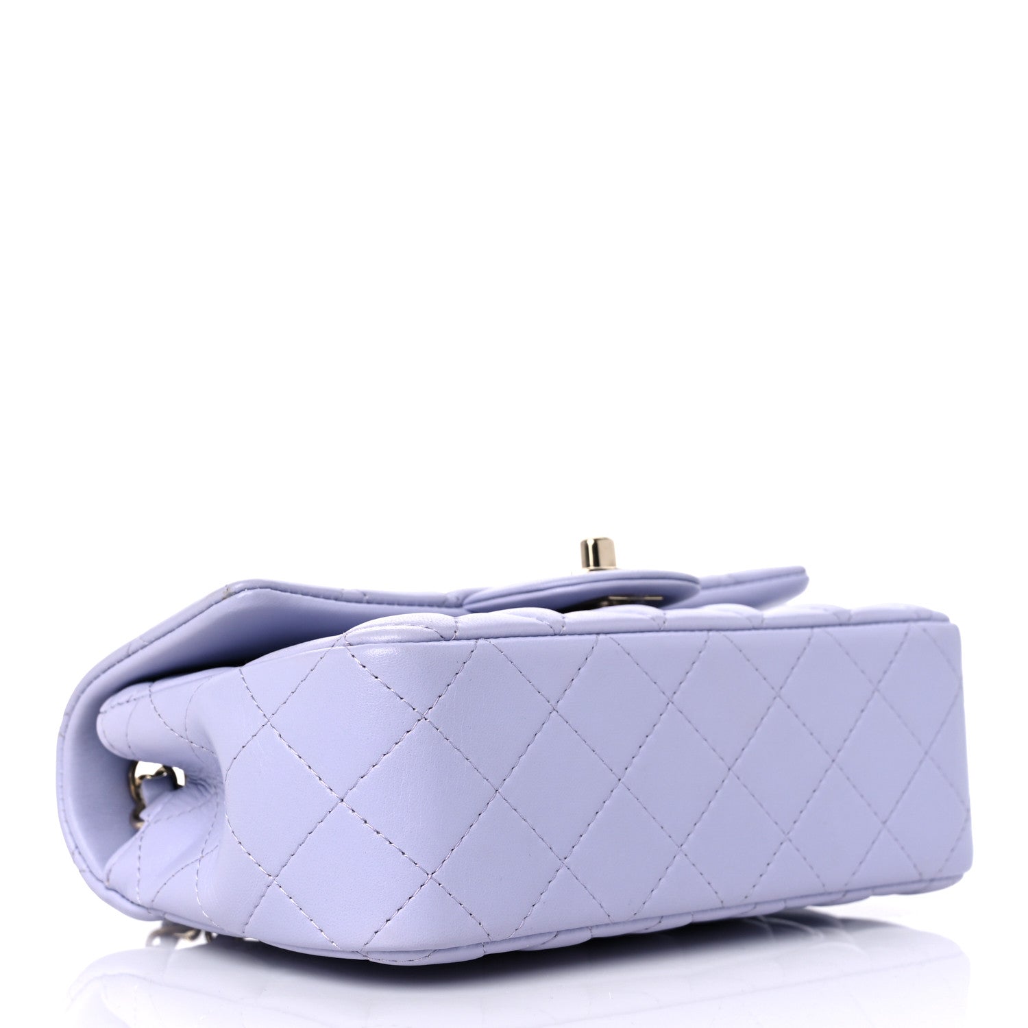 Chanel Lambskin Quilted Mini Rectangular Flap Light Purple 4 of 9