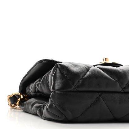 Chanel Lambskin Quilted Small Chain Top Handle Flap Black 9 of 10