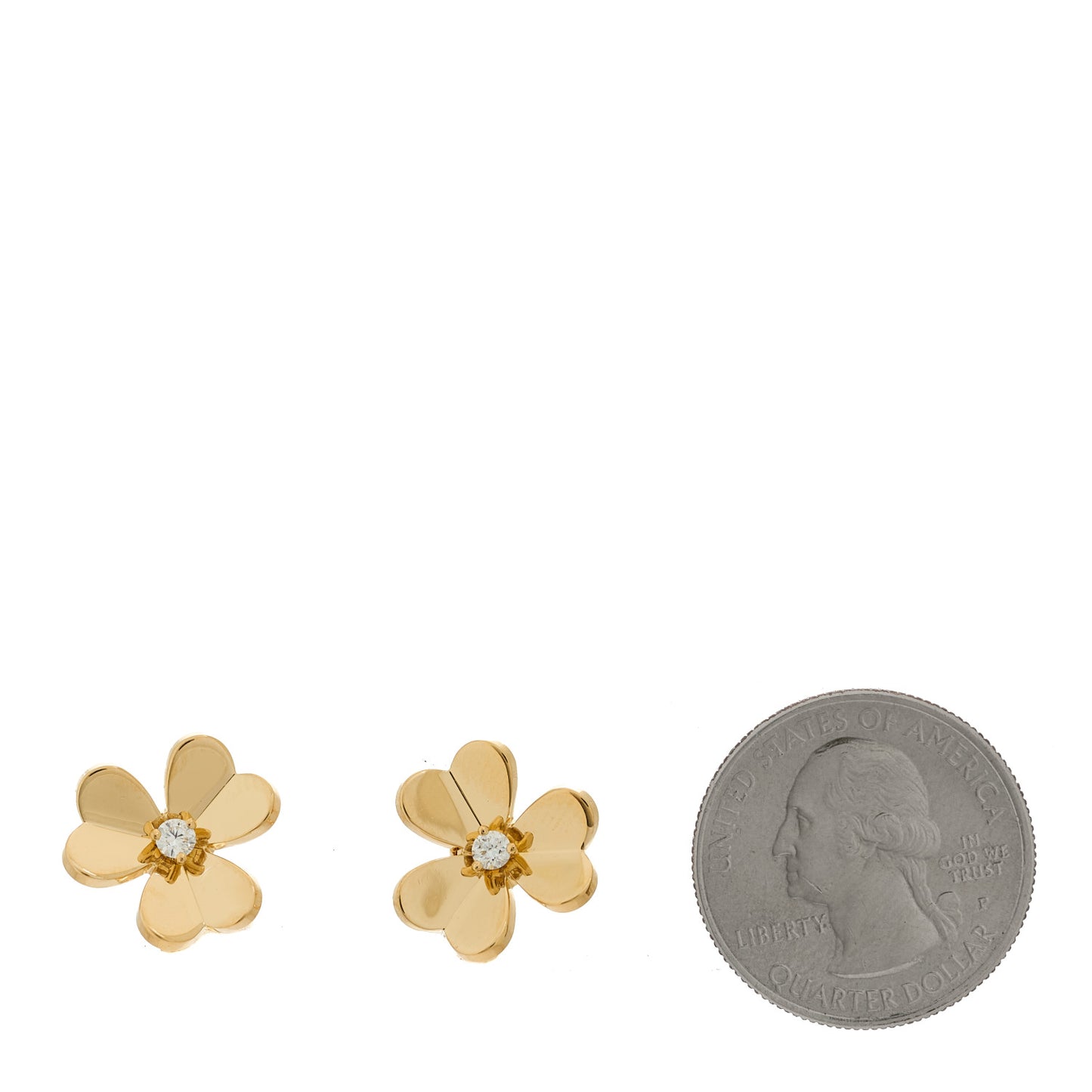 18K Yellow Gold Diamond Small Frivole Earrings