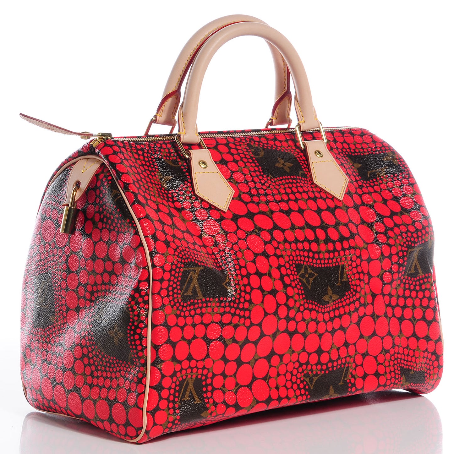 Monogram Kusama Town Speedy 30 Red