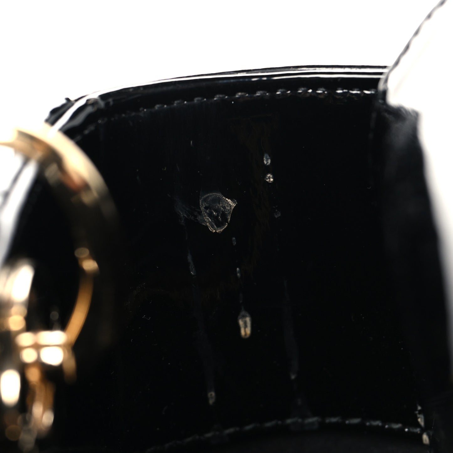 Patent Cannage Small Lady Dior Black