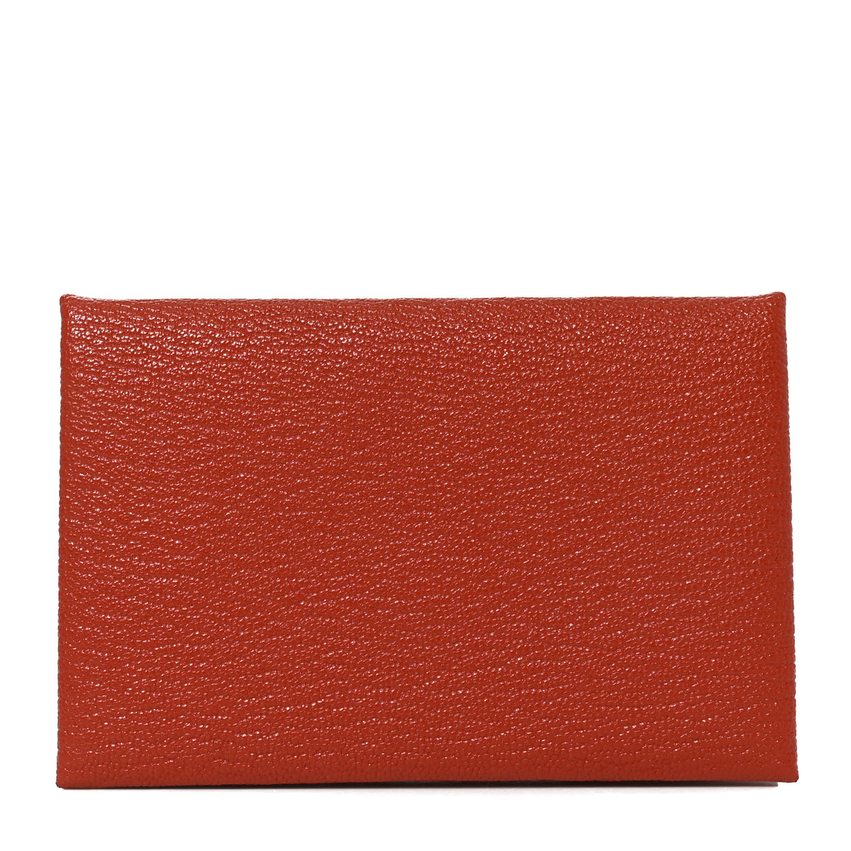 Hermes Chevre Mysore Calvi Card Case Brique 1 of 8