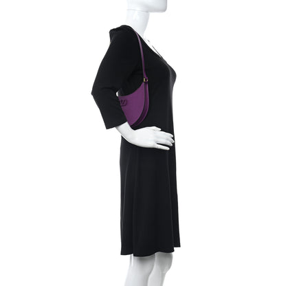 Valentino Garavani Grainy Calfskin Mini Vlogo Hobo Bag Purple 2 of 9