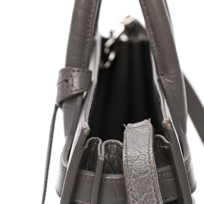 Saint Laurent Calfskin Crocodile Embossed Nano Sac De Jour Fog 6 of 6