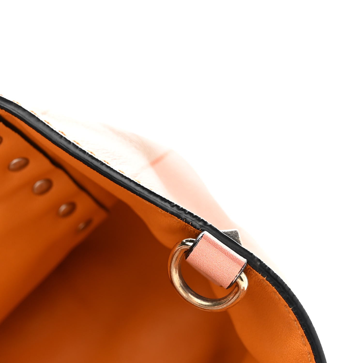 Valentino Garavani Vitello Native Couture 1975 Mini Rockstud Tote Mandarin Sorbet 12 of 17
