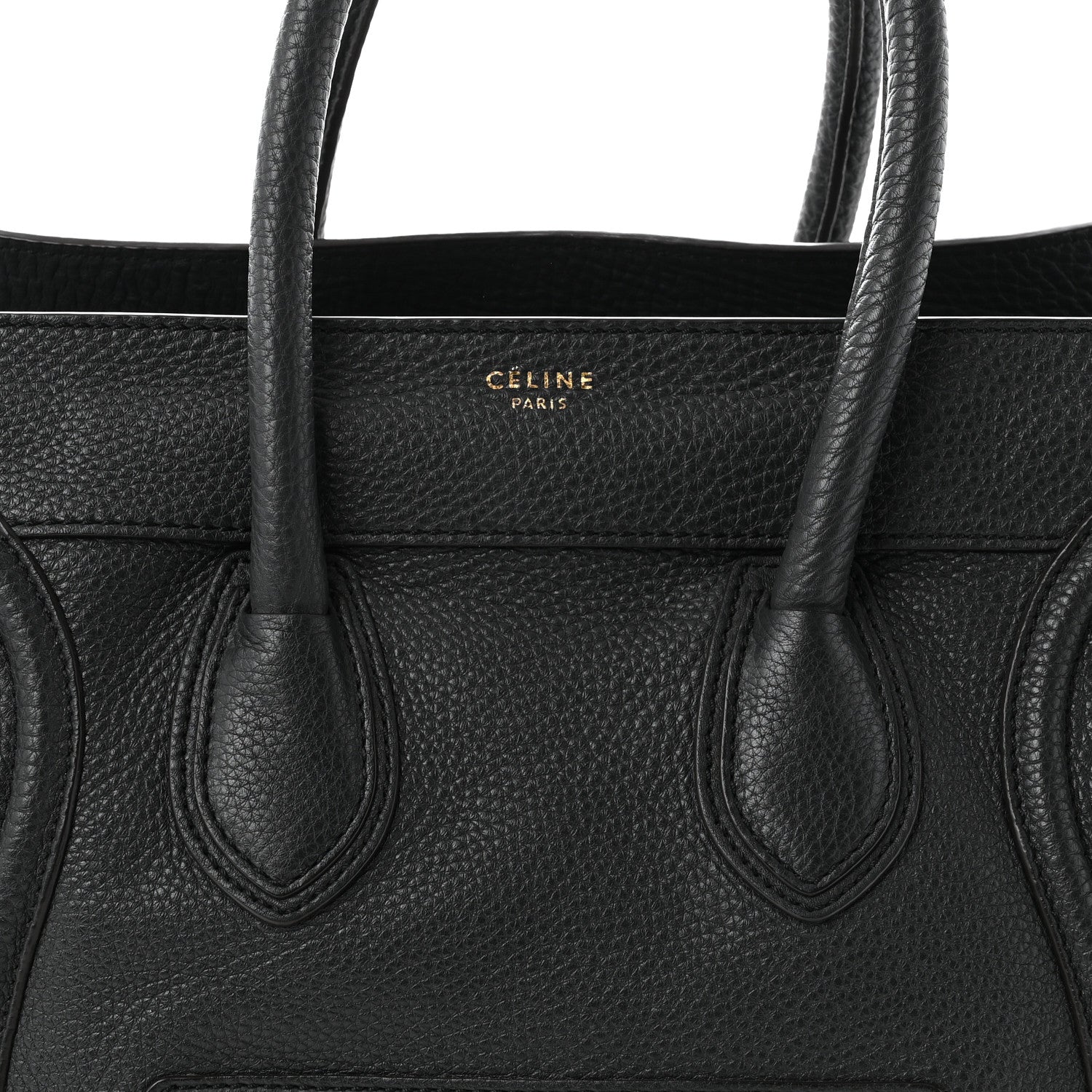 Celine Pebbled Calfskin Mini Luggage Anthracite 6 of 8