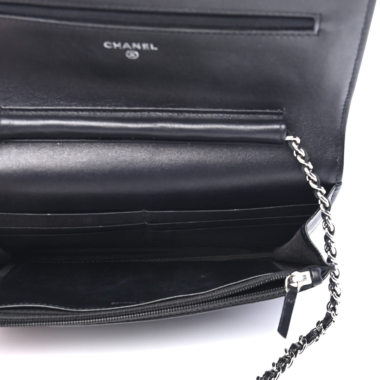 Chanel Caviar Sevruga Wallet On Chain WOC Black 5 of 11