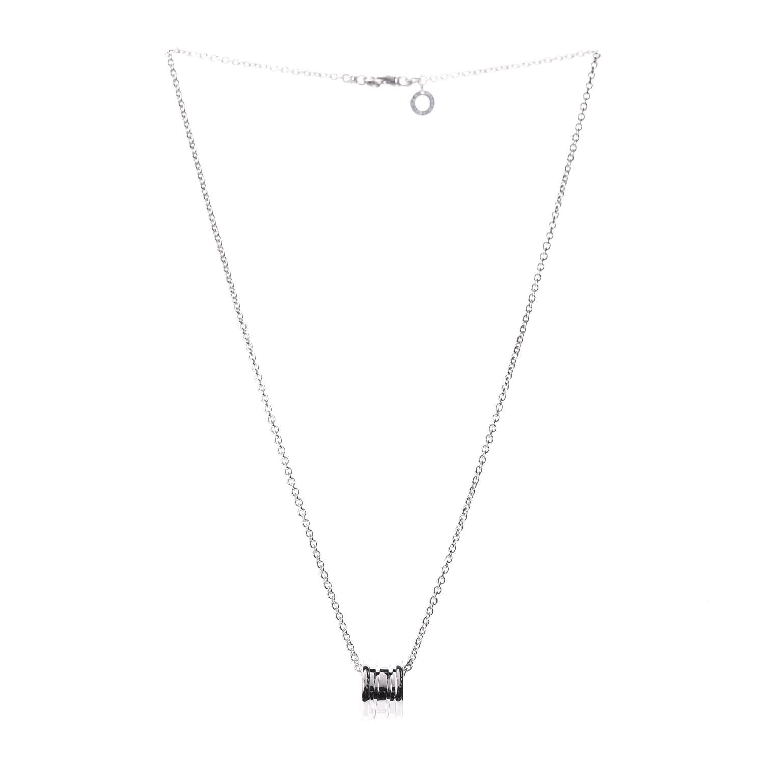 Bulgari 18K White Gold B.Zero1 Pendant Necklace 4 of 6