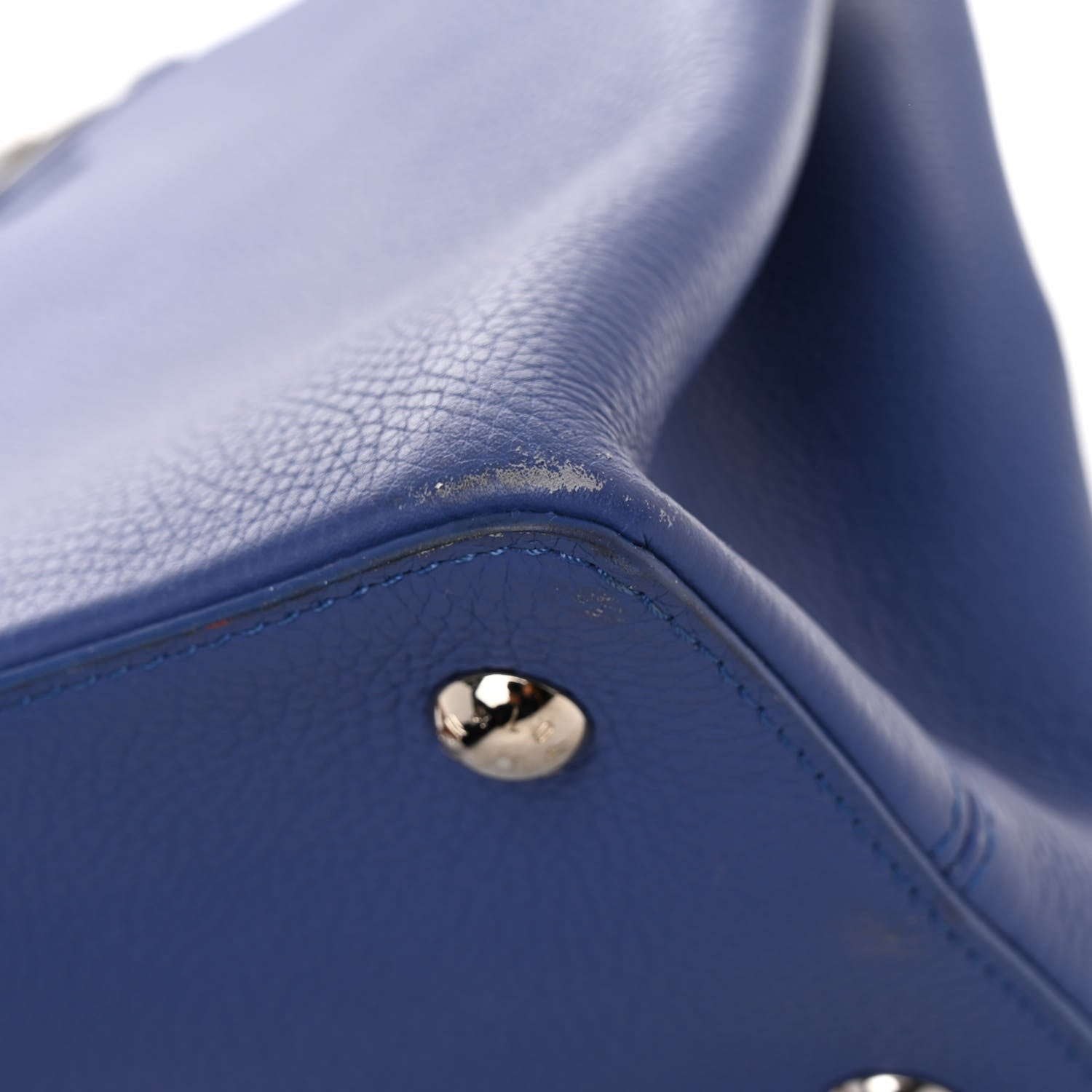 Louis Vuitton Taurillon Snakeskin Capucines MM Blue 11 of 11