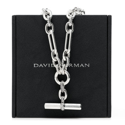 David Yurman Sterling Silver Diamond Lexington Chain Necklace 5 of 5