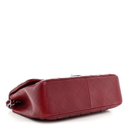Chanel Caviar Quilted Jumbo Single Flap Dark Red 4 of 10