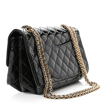 Chanel Patent Quilted Accordion Reissue 2.55 Flap Navy 3 of 13