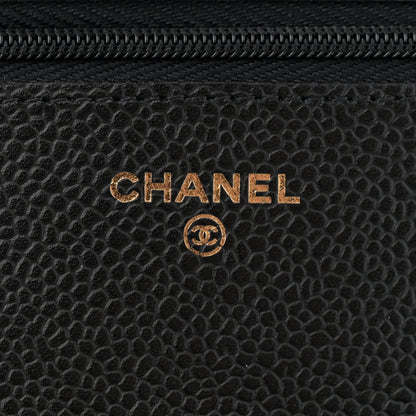 Chanel Caviar Quilted Wallet On Chain WOC Black 6 of 12