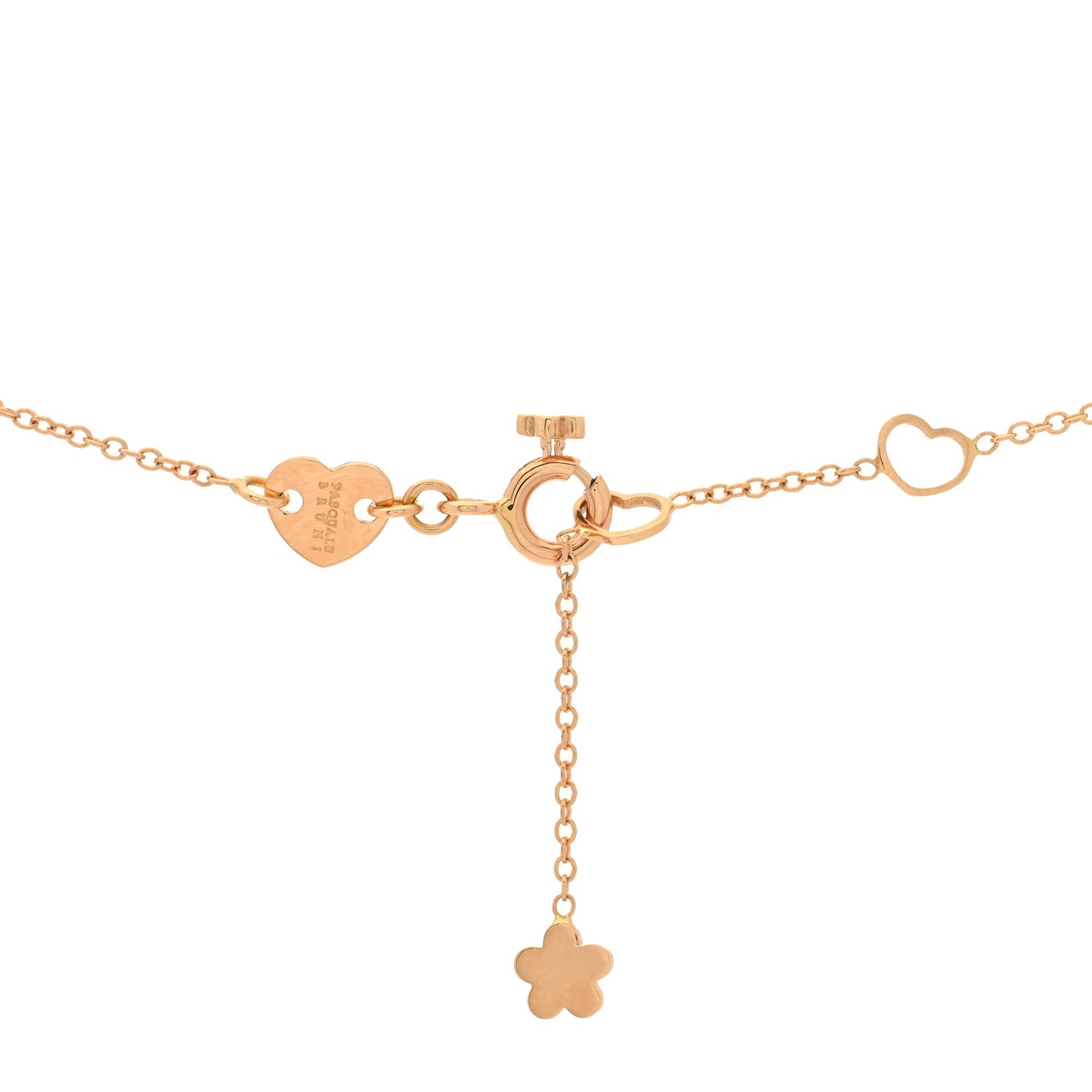 18K Rose Gold Diamond White Agate Petit Joli Necklace