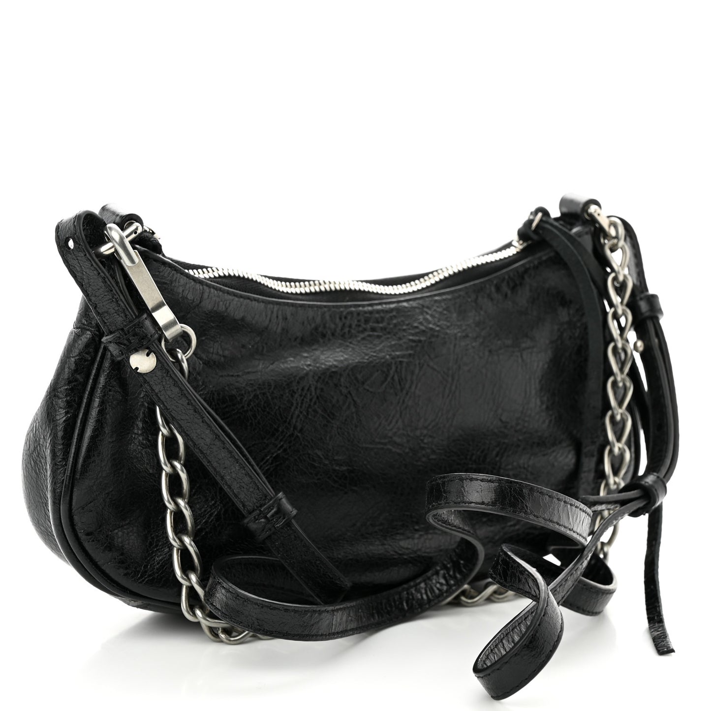 Agneau Arena Le Cagole Mini Purse With Chain Black