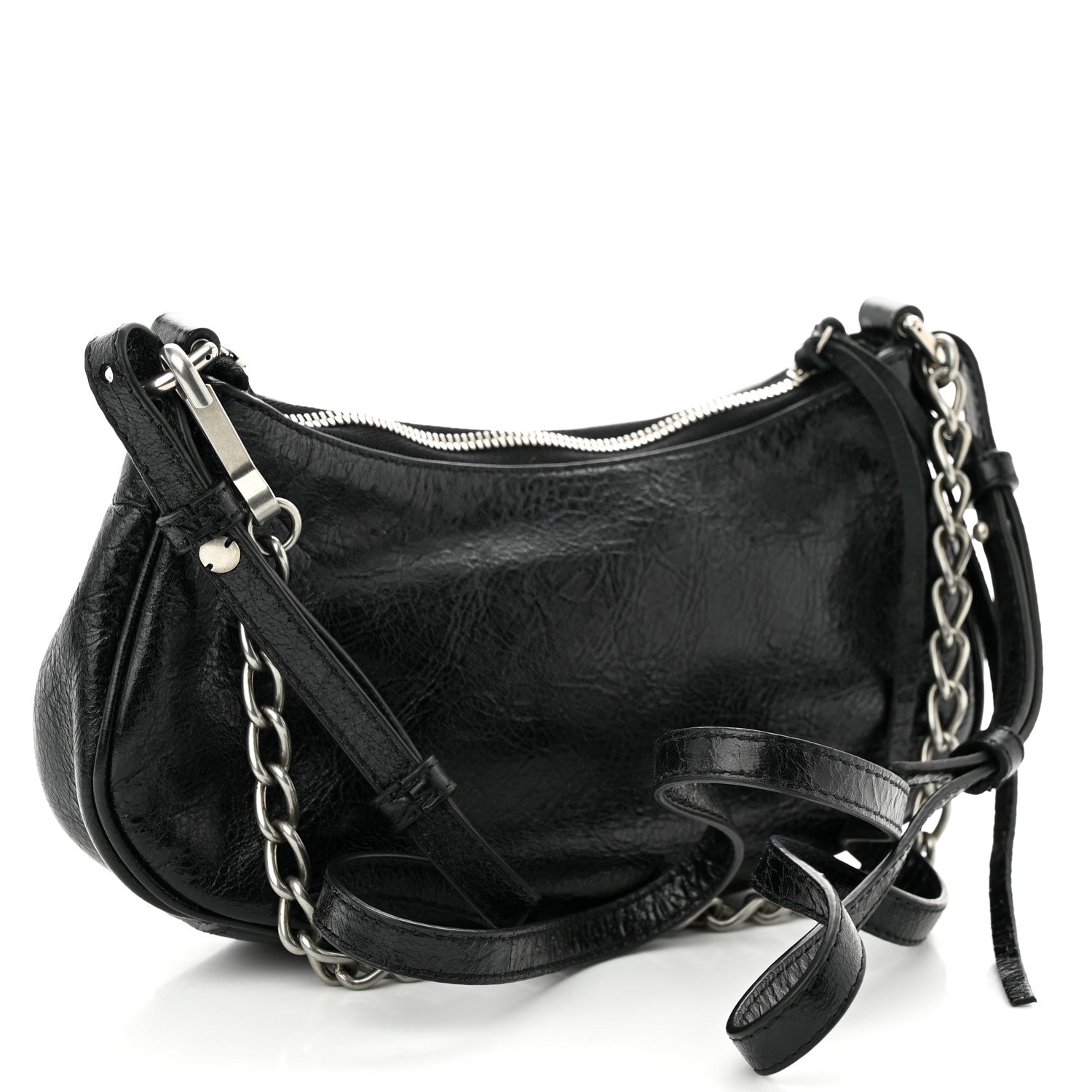 Balenciaga Agneau Arena Le Cagole Mini Purse With Chain Black 3 of 10