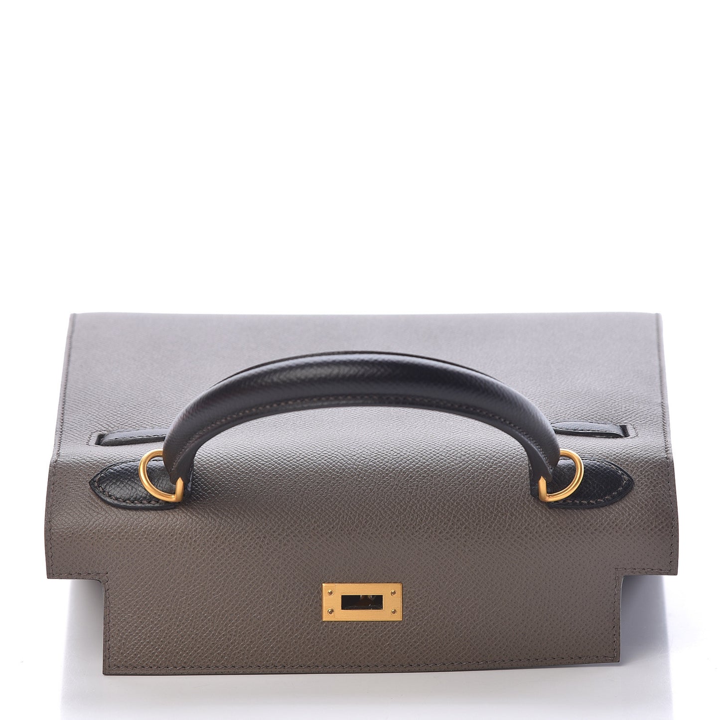 Epsom Bi Color Horseshoe Kelly Sellier 25 Etain Black