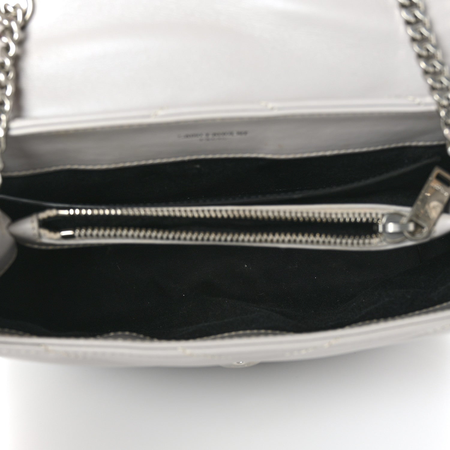 Saint Laurent Calfskin Y Quilted Monogram Small Loulou Chain Satchel Granite 4 of 7