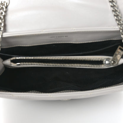 Saint Laurent Calfskin Y Quilted Monogram Small Loulou Chain Satchel Granite 4 of 7