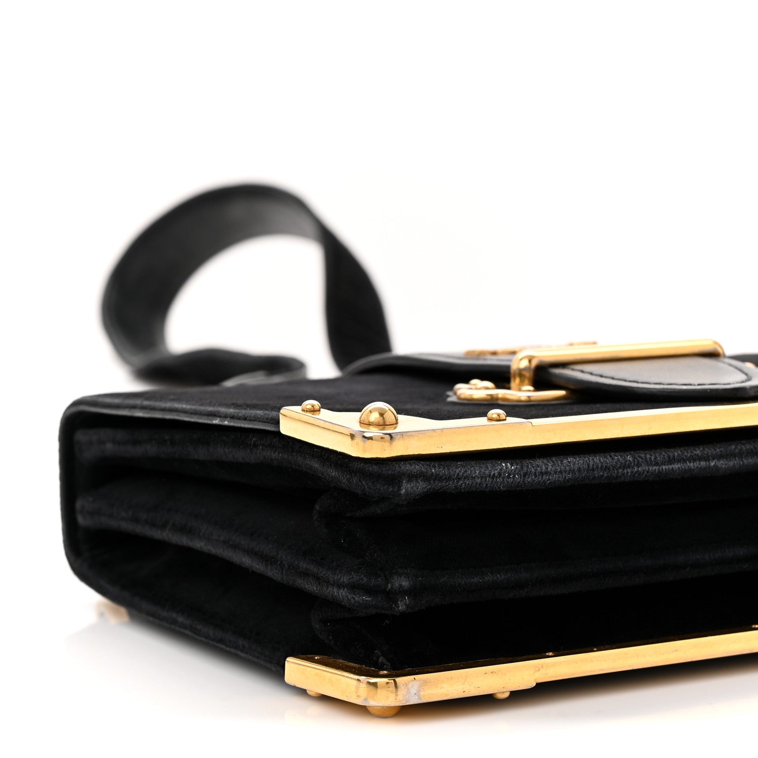 Prada Velvet City Calfskin Cahier Bag Black 8 of 9