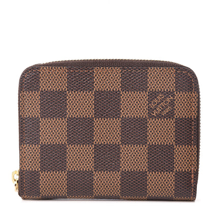 Louis Vuitton Damier Ebene Zippy Coin Purse Rose Ballerine 1 of 7