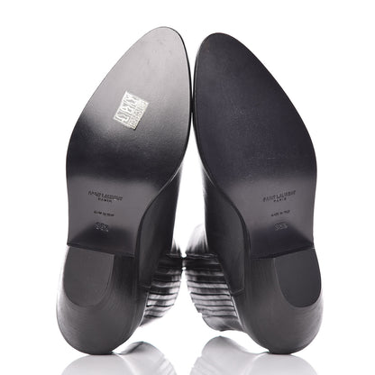 Saint Laurent Calfskin Brit Souple Ankle Boots 36.5 Black 5 of 10