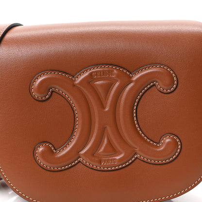 Celine Smooth Calfskin Cuir Triomphe Folco Crossbody Bag Tan 9 of 11
