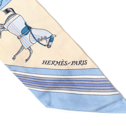 Hermes Silk Couvertures Nouvelles Twilly Menthe Ciel Marine Sable 2 of 11