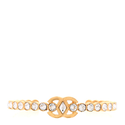 Chanel Crystal CC Cuff Bracelet M Gold 1 of 5
