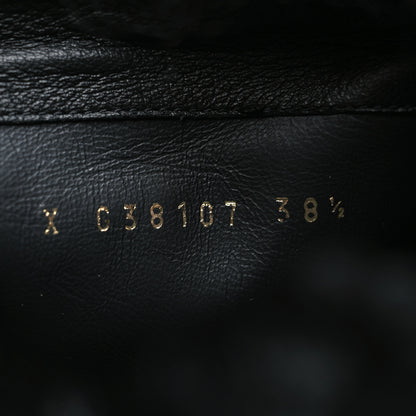 Chanel Shearling Sheepskin High Boots 38.5 Black 7 of 8