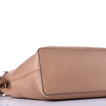 Gucci Pebbled Calfskin Large Soho Hobo Camelia 8 of 9
