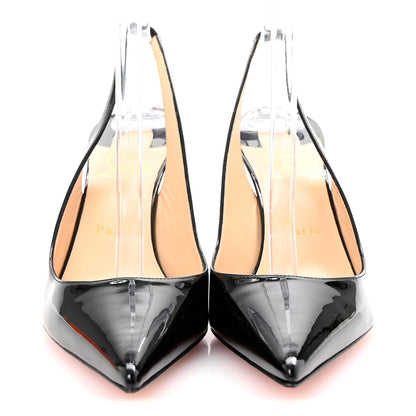 Christian Louboutin Patent Clare Sling 80 Pumps 39.5 Black 3 of 9