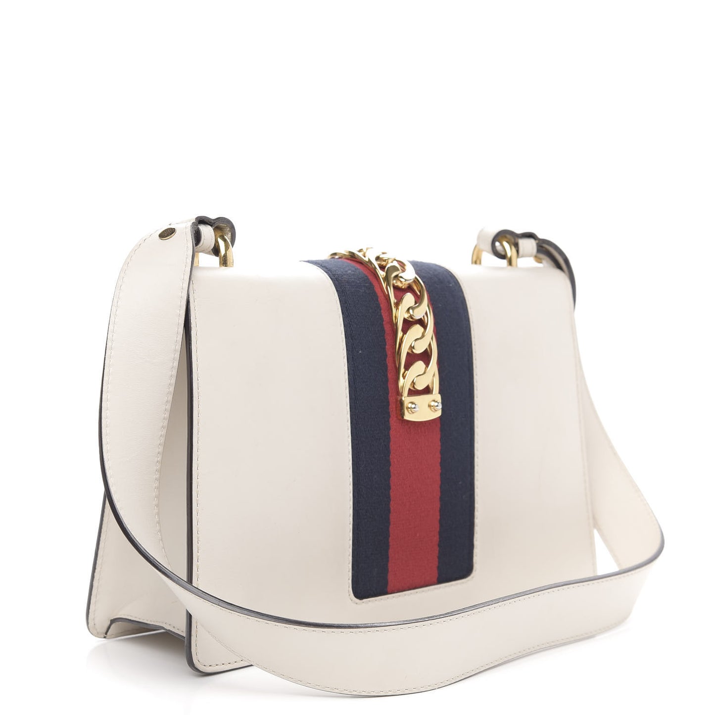 Calfskin Small Sylvie Shoulder Bag Off White