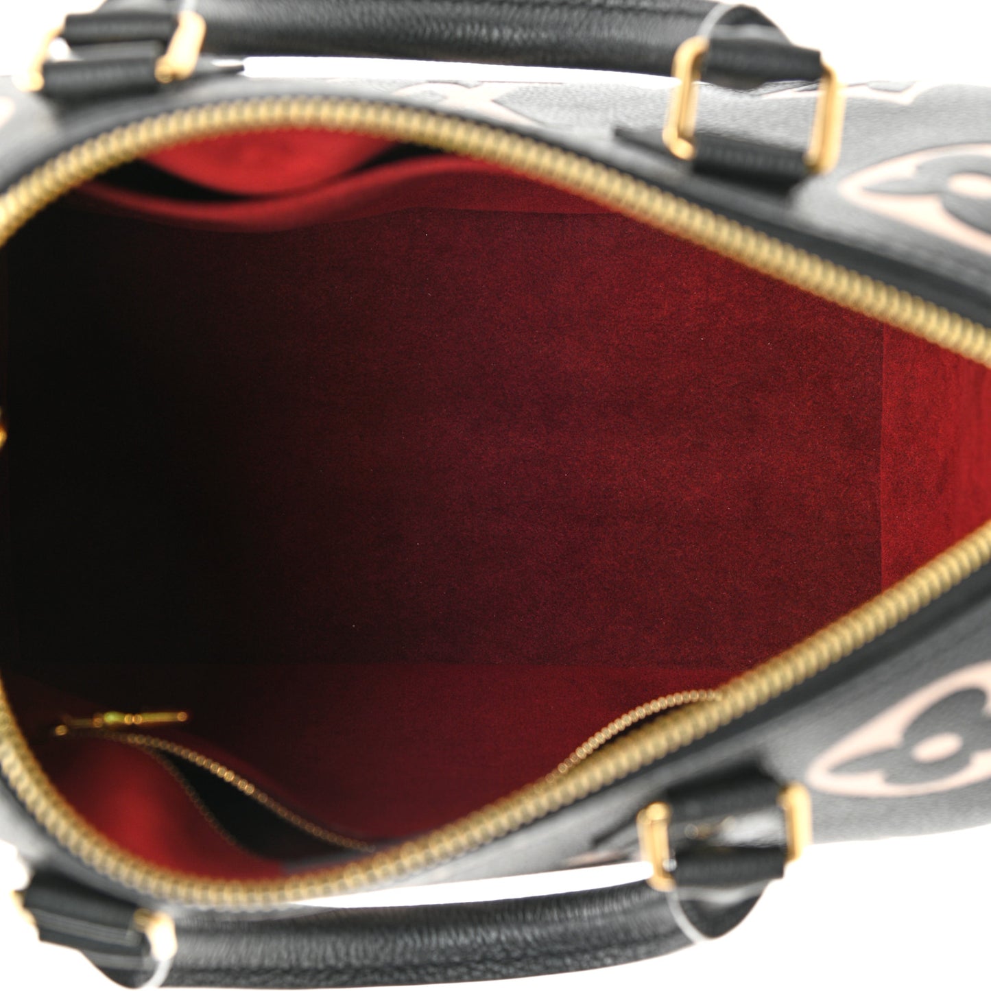 Empreinte Monogram Giant Speedy Bandouliere 25 Black Beige