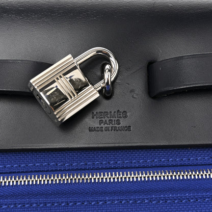 Hermes Toile Vache Hunter Herbag Zip 31 PM Bleu Electrique Bleu Indigo 7 of 13