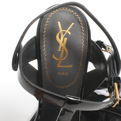 Saint Laurent Patent Tribute 105 Platform Sandals 39 Black 6 of 6