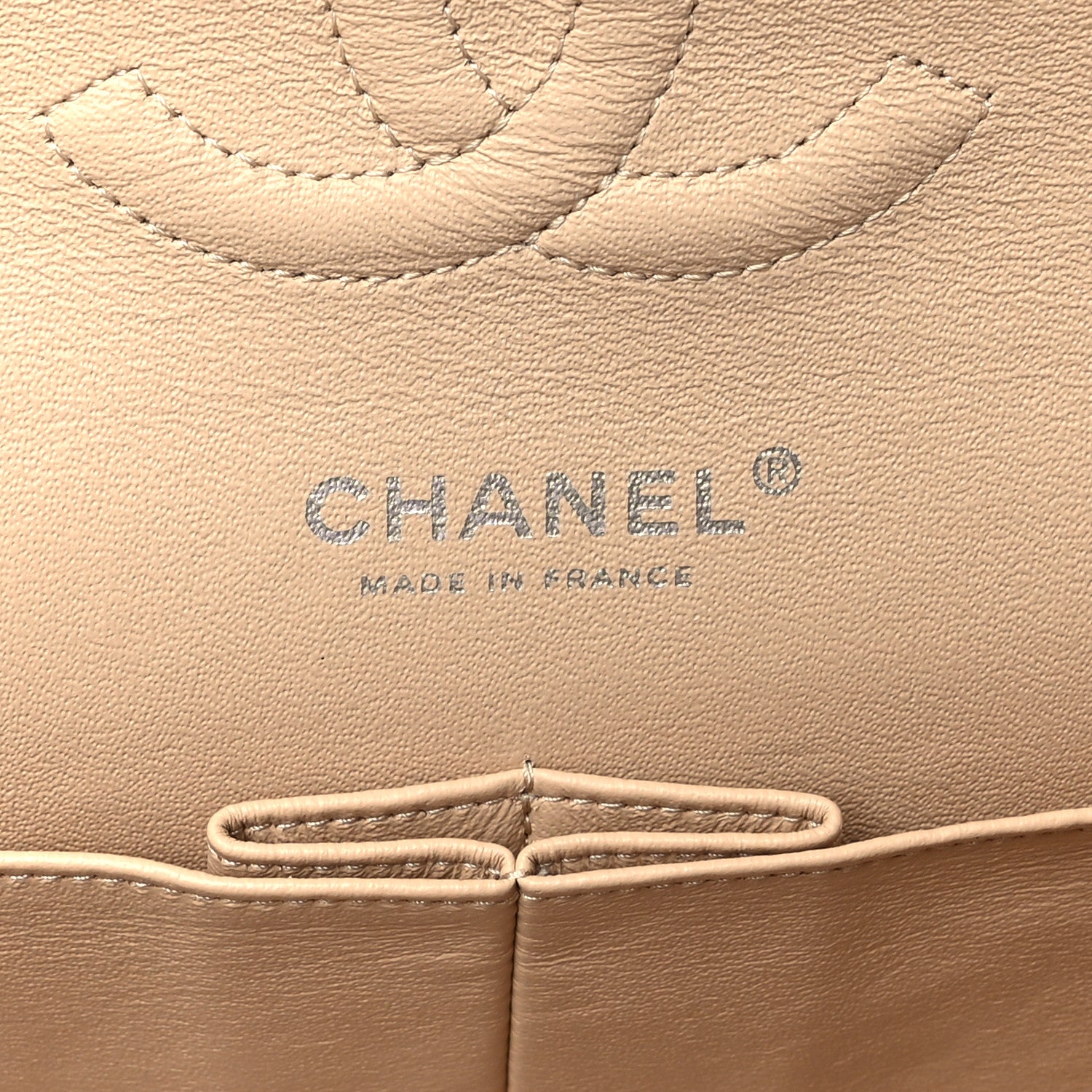 Chanel Caviar Quilted Medium Double Flap Beige 6 of 10