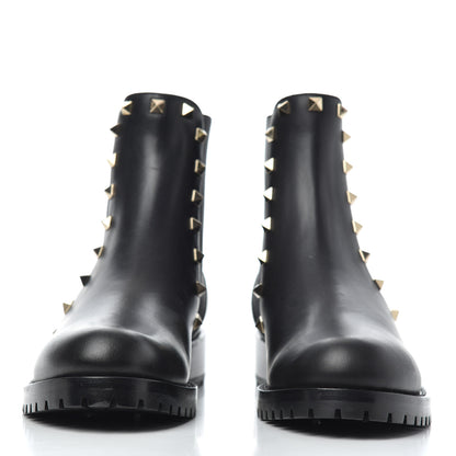Valentino Garavani Calfskin Rockstud Beatle Chelsea 20mm Ankle Boots 39 Black 2 of 9