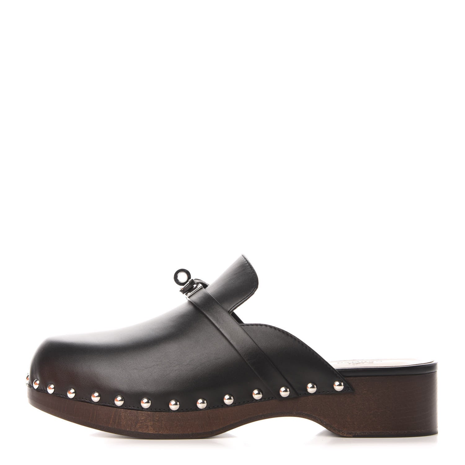 Hermes Calfskin Carlotta Mules 40 Black 1 of 8